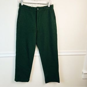 Vintage 80’s Johnson Woolen Mills 100% Wool Green High Rise Pants Size 30